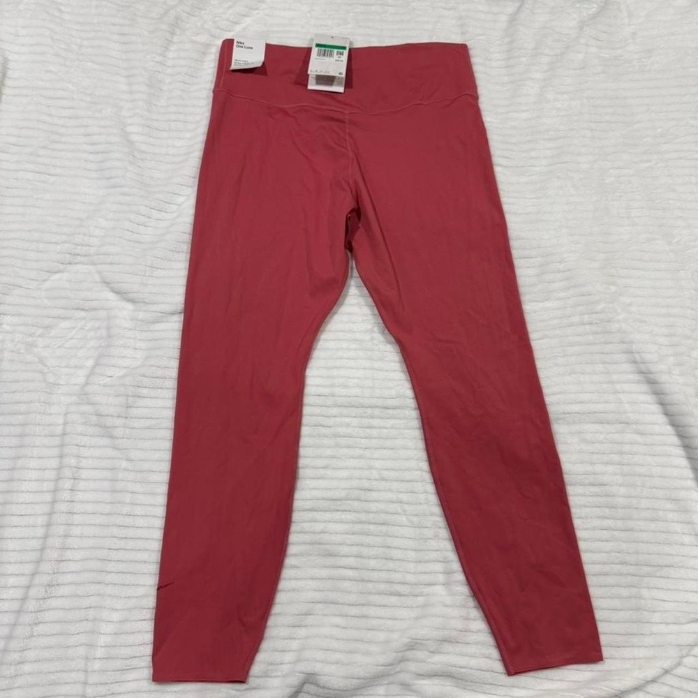 Nike One Luxe Dri-FIT Mid Rise 7/8 Leggings Rose Red BQ9994-622 Womens XL - Picture 8 of 8